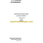 John Deere 1910E T2 CTL Forwarder Operator Instructions (F670648)