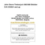 John Deere 560, 660 Skidder Parts Catalog (WCF278464)