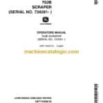 John Deere 762B Scraper Operators Manual (OMT134908)