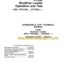 John Deere 315SL Backhoe Loader Operation and Test Technical Manual (TM13303X19)