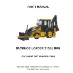 Bell 315SJ MKII Backhoe Loader Parts Manual (874111)
