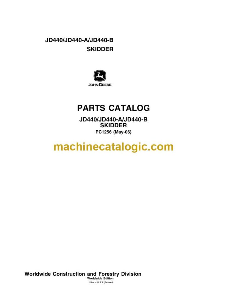 John Deere JD440, JD440-A, JD440-B Skidder Parts Catalog (PC1256)