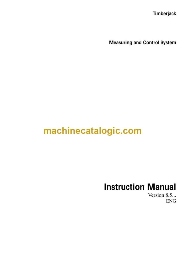 Timberjack 3000 Instruction Manual (OMF059145)
