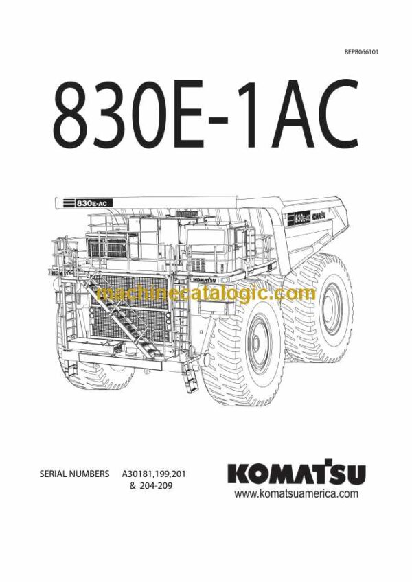 Komatsu 830E-1AC Parts Manual (BEPB066101)