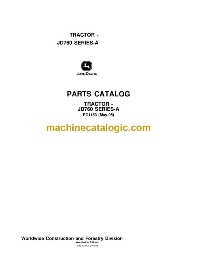 John Deere JD760 Series A Tractor Parts Catalog (PC1153)