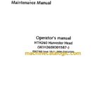 John Deere HTH260 Harvester Head Operators Manual (OMF067160)