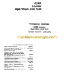 John Deere 624K Loader Operation and Test Technical Manual (TM10690)