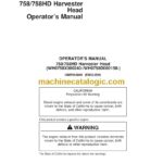 John Deere 758, 758HD Harvester Head Operator Manual (OMF063849)
