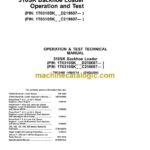 John Deere 310SK Backhoe Loader Operation and Test Technical Manual (TM12465)
