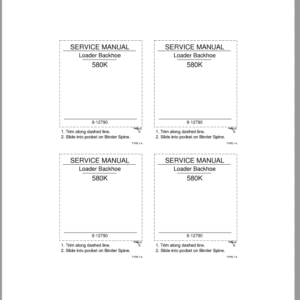 Case 580K Backhoe Loader Service Manual