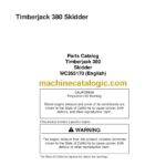 Timberjack 380 Skidder Parts Catalog (WC355170)