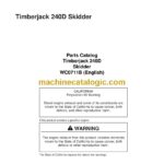 Timberjack 240D Skidder Parts Catalog (WC0711B)