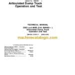 John Deere 350D and 400D Articulated Dump Truck Operation and Test Technical Manual (TM1198)