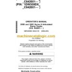 John Deere 250D and 300D Series 2 Articulated Dump Trucks Operator Manual (OMT284808)