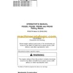 John Deere FD22B, FS22B, FR22B, FR24B Felling Heads Operator Manual (F393279)