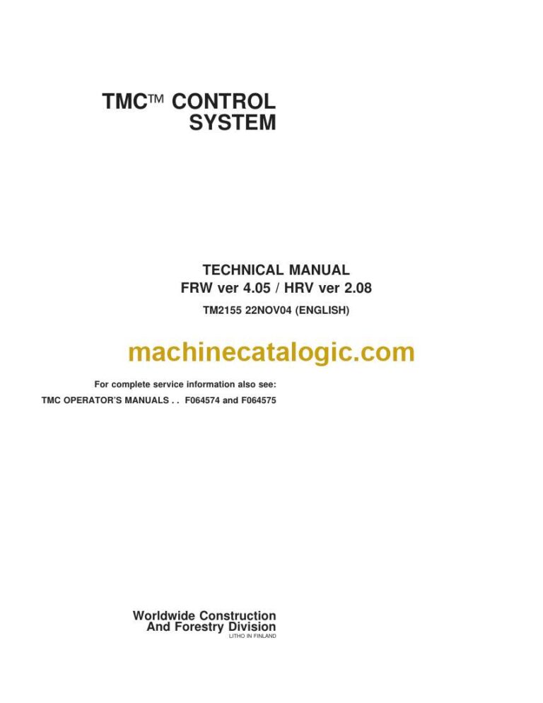 John Deere TMC Control System Technical Manual (TM2155)