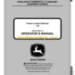 John Deere 110 Tractor Loader Backhoe Operator Manual (OMLVU19603)