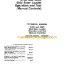 John Deere 318D and 320D Skid Steer Loader Operation and Test Technical Manual (TM11398)