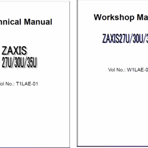 Airman (Hitachi) Zaxis 27U, 30U, 35U Excavator Technical and Workshop Manual