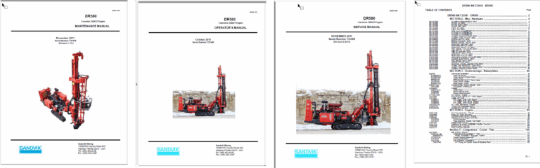 Sandvik DR580 Drill Rig Full Documents (Service, Operator, Maintenance Manual and Parts Catalog) [733541]
