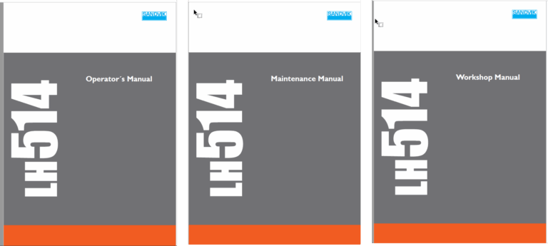Sandvik LH514 Underground Loader Operator, Maintenance, Workshop Manual