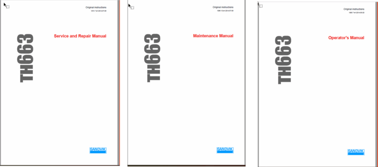 Sandvik TH663 Underground Truck Full Documents (Service, Operator, Maintenance Manual) [T463D013]