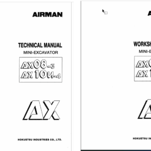 Airman AX08-3, AX10u-4 Mini Excavator Technical and Workshop Manual