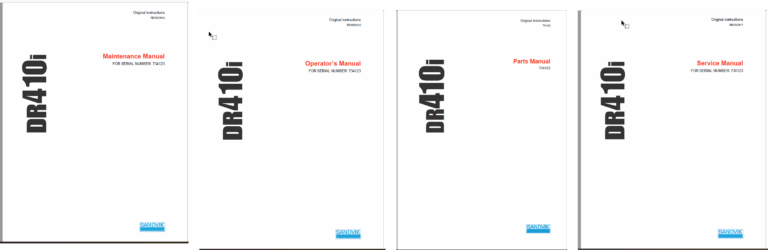 Sandvik DR410i Drill Rig Full Documents (Service, Operator, Maintenance Manual and Parts Catalog) [734123]
