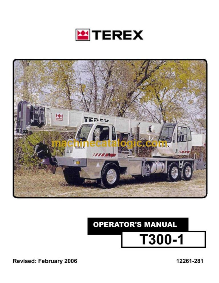 Terex T300-1 Cranes Operator Manual (12261-281)