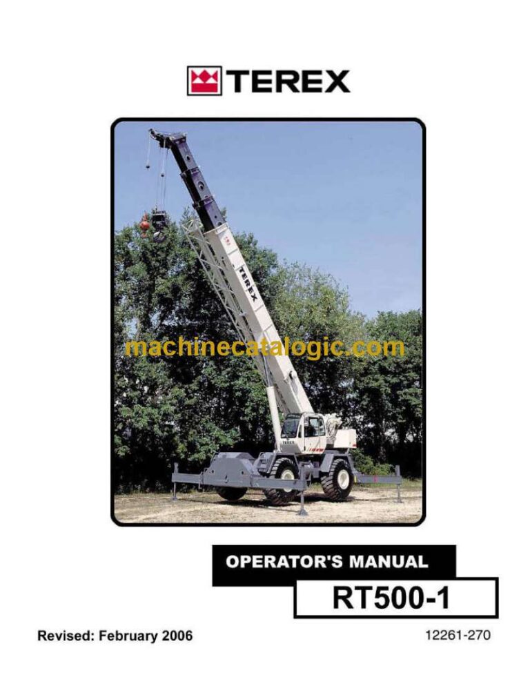 Terex RT500-1 Rough Terrain Crane Operators Manual