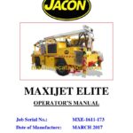 Jacon MXE-1611-173 Maxijet Elite Operators Manual