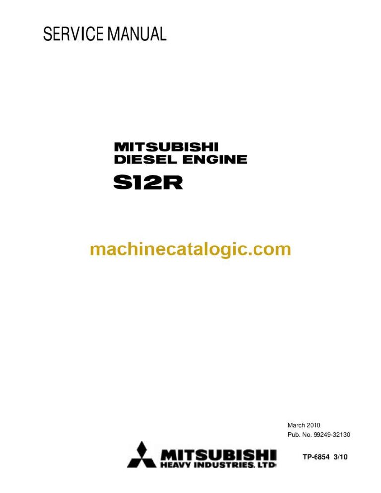 Mitsubishi S12R Diesel Engine Service Manual (tp6854)