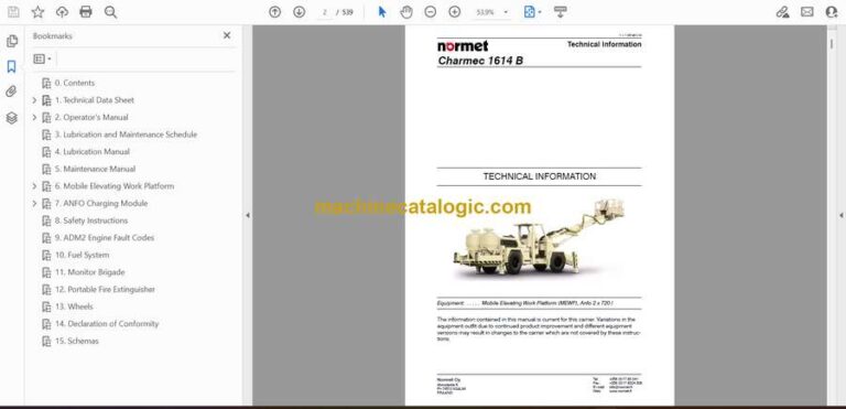 Normet Charmec 1614B Technical Information (5F7D3FF_1000)