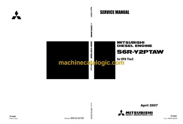 Mitsubishi S6R-Y2PTAW Diesel Engine Service Manual (TP6562)