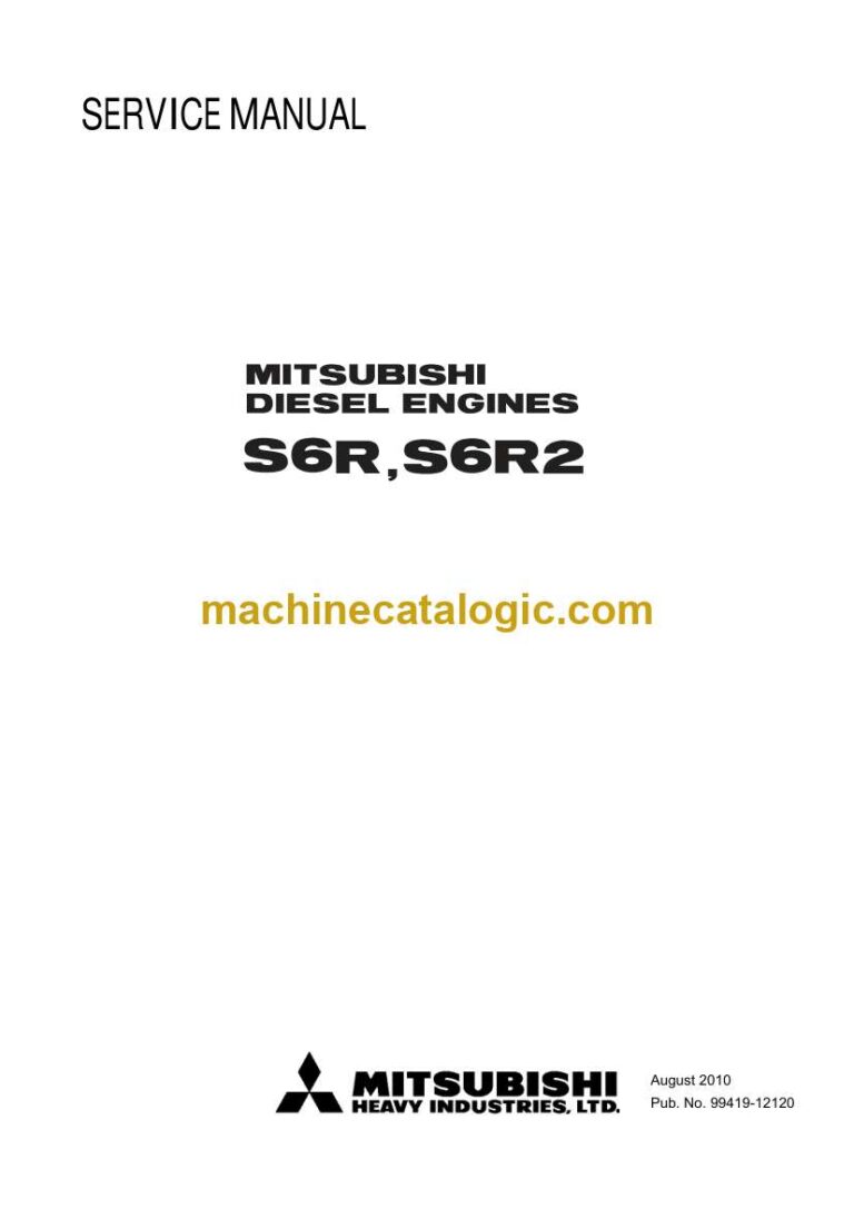 Mitsubishi S6R, S6R2 Diesel Engine Service Manual (tp6848)