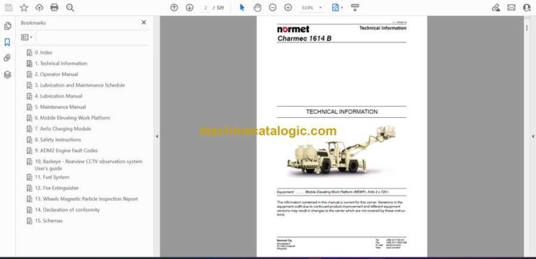 Normet Charmec 1614B Technical Information (5F77A49_1000)