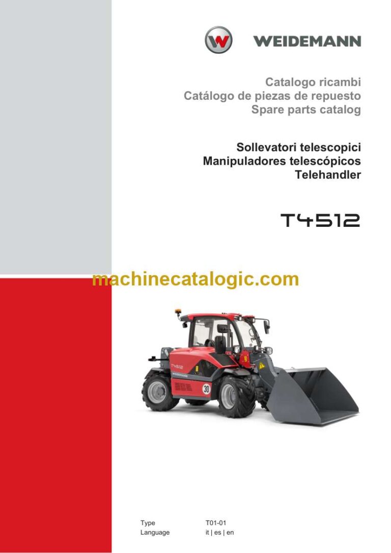 Weidemann T4512 Telehandler Spare Parts Catalog
