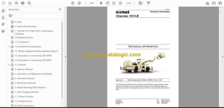 Normet Charmec 1614B Technical Information (5F7175D_1000)