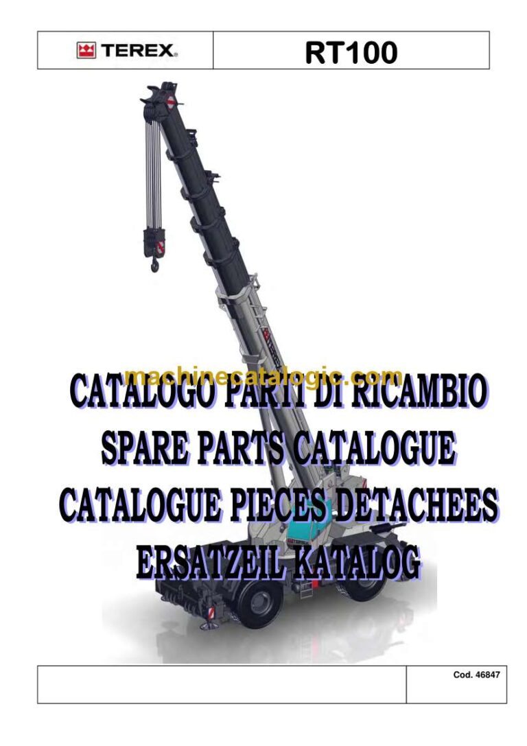Terex RT100 Rough Terrain Crane Parts Catalog