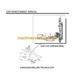 Cubex QXR 1120 Surface Drill Maintenance Manual