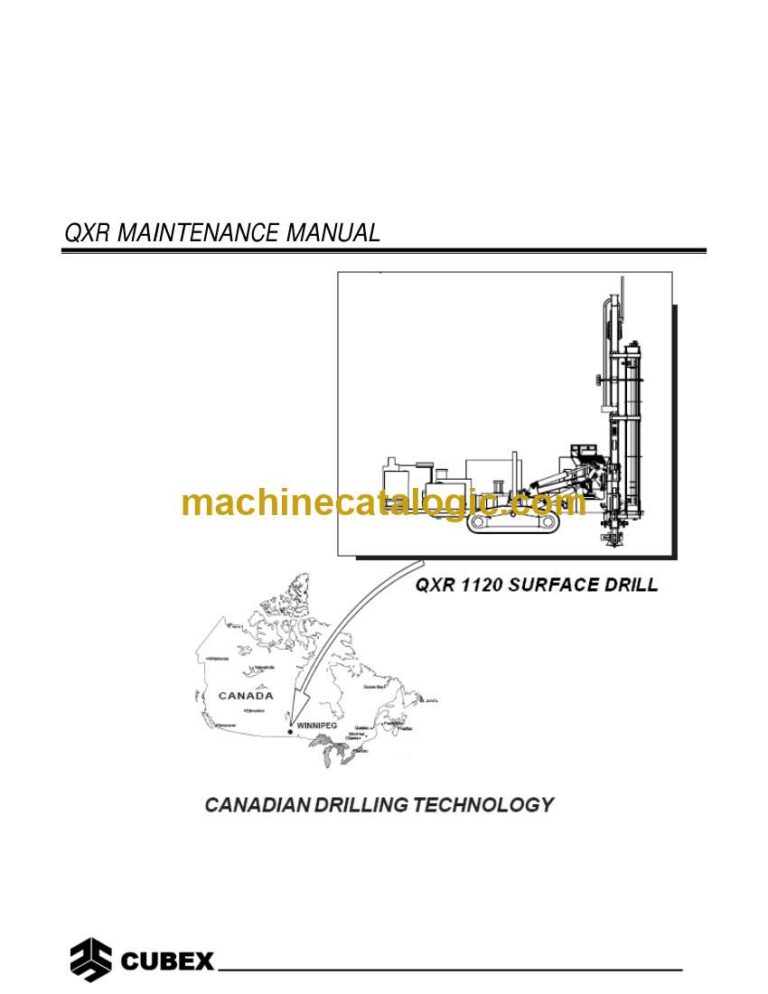 Cubex QXR 1120 Surface Drill Maintenance Manual