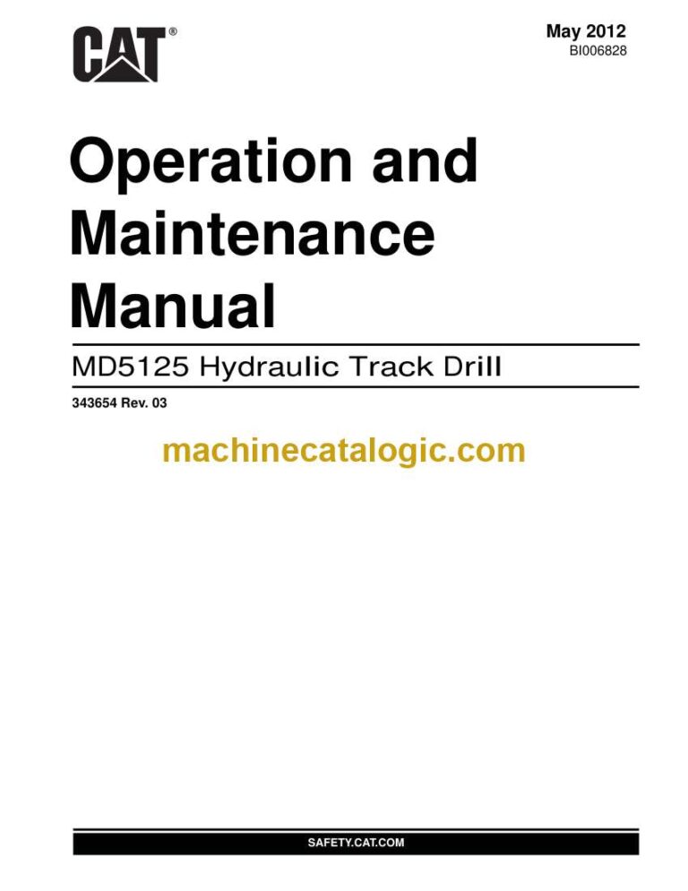 Cat MD5125 Hydraulic Track Drill Operation and Maintenance Manual