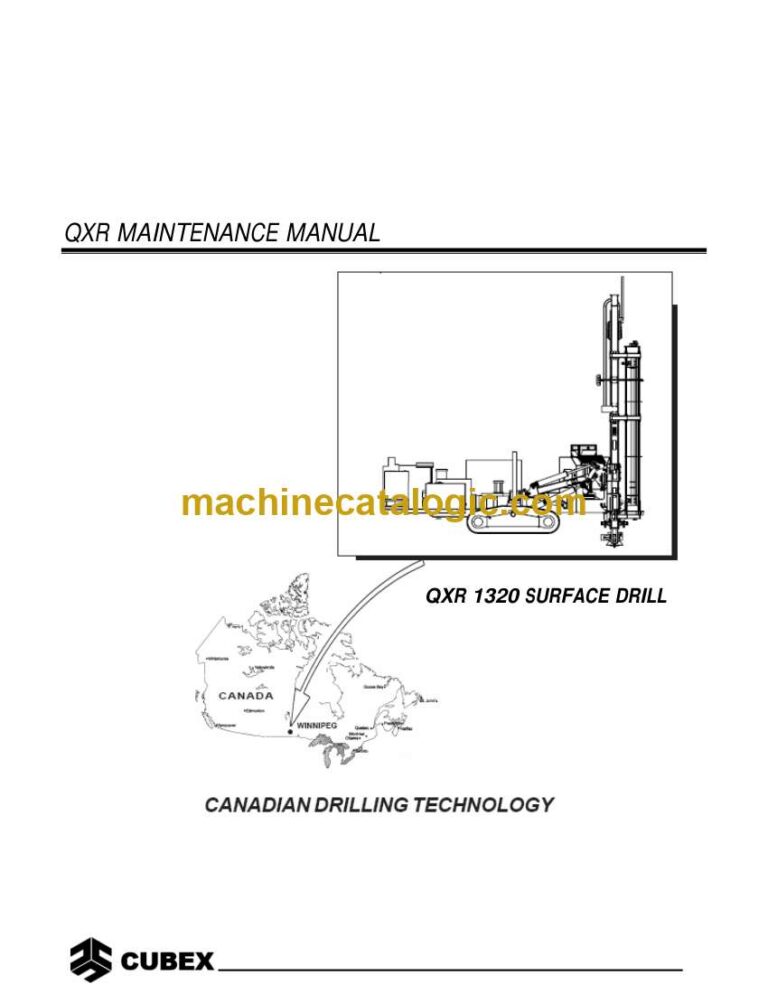 Cubex QXR 1320 10258 Surface Drill Maintenance Manual