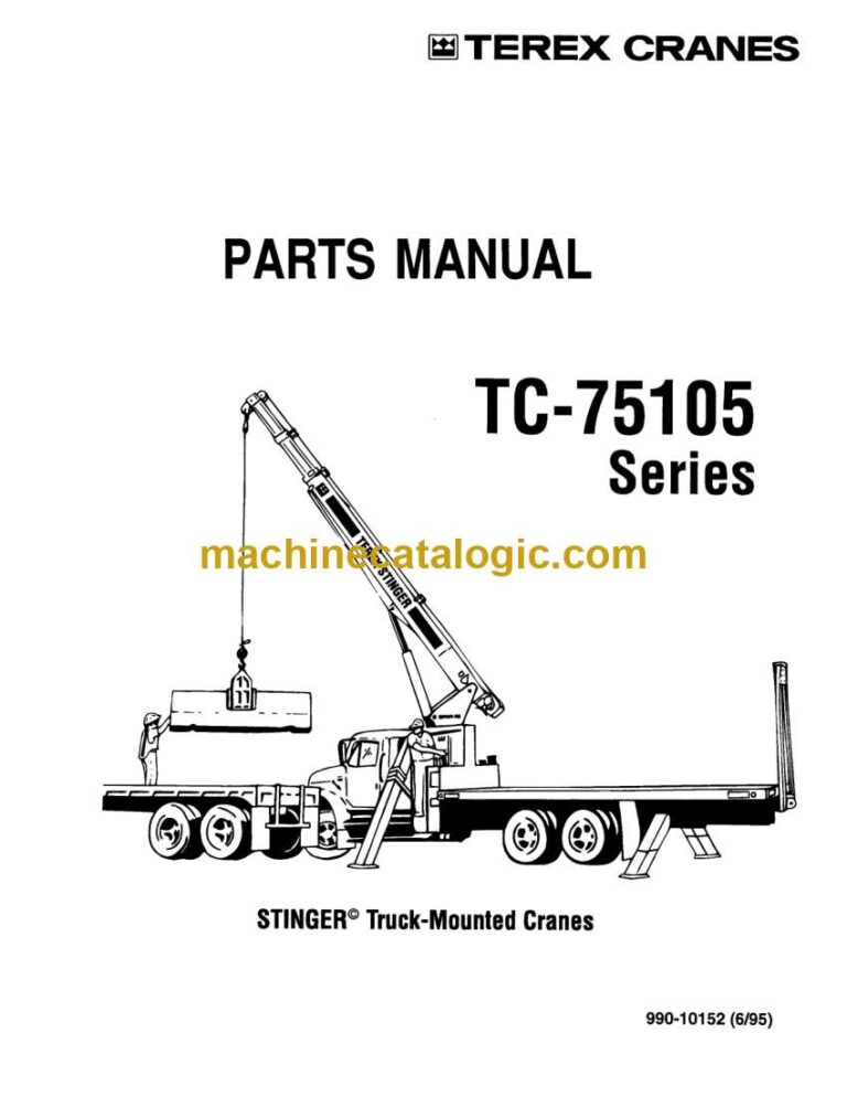 Terex TC75105 Cranes Parts Manual
