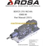 RDSA RD525 Rock Drill Parts Manual (OMS80)
