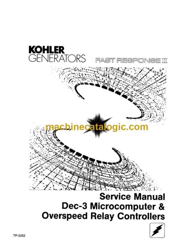 Kohler Fast Response2, Dec-3 Microcomputer & Overspeed Relay Controllers Service Manual (tp5262)