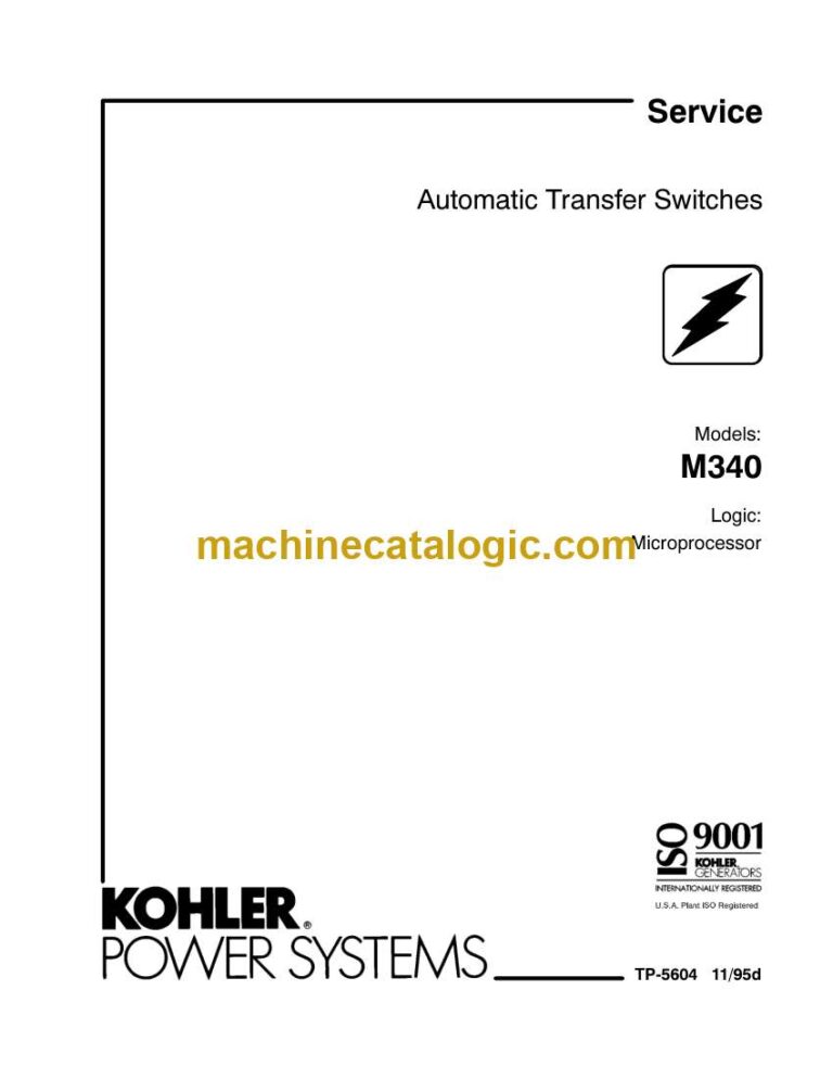 Kohler M340 Automatic Transfer Switches Service Manual (tp5604)