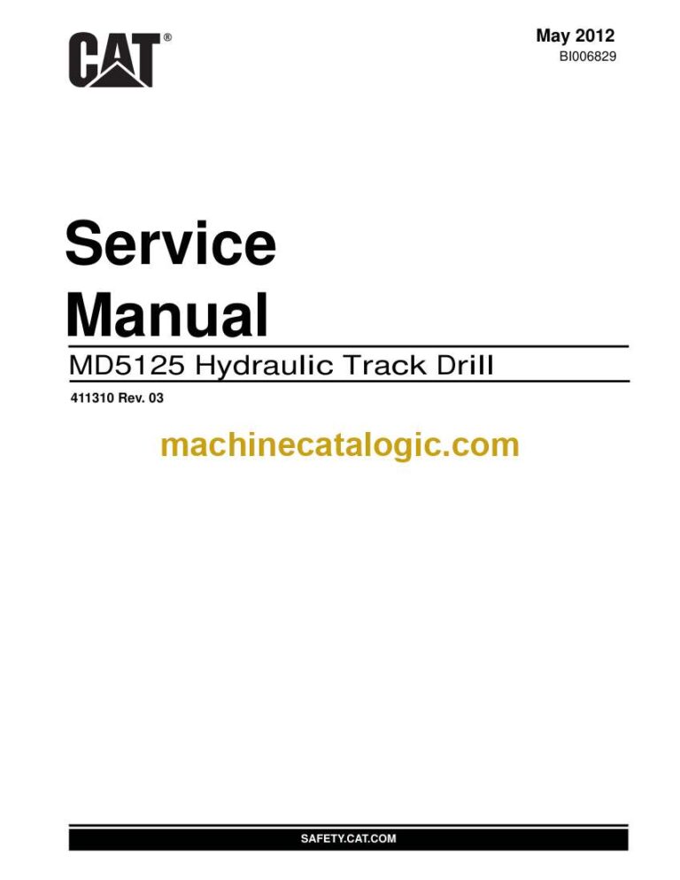 Cat MD5125 Hydraulic Track Drill Service Manual