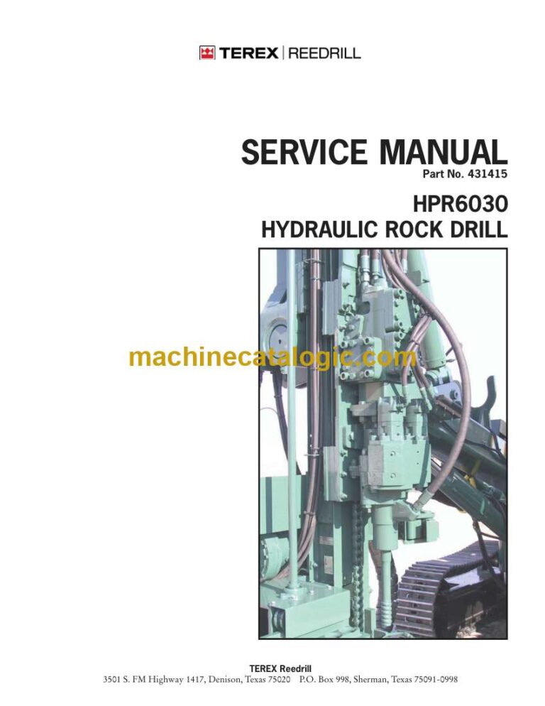 Terex HPR6030 Hydraulic Rock Drill Service Manual (431415)