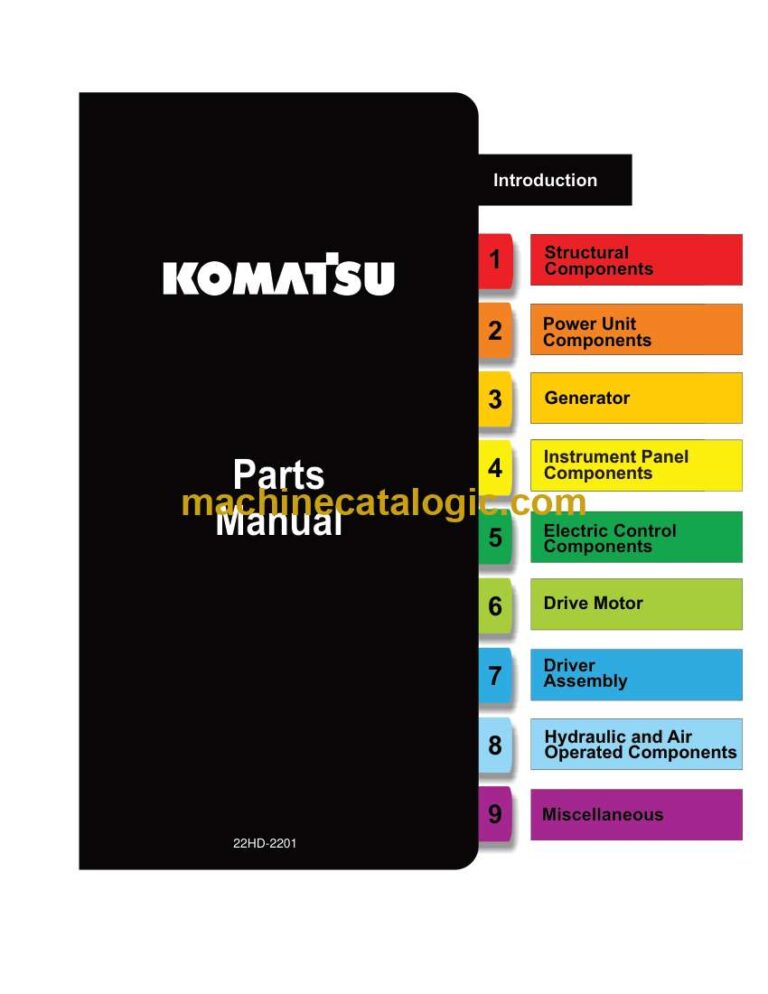 Komatsu 22HD-2201 Hybrid Loader Parts Manual